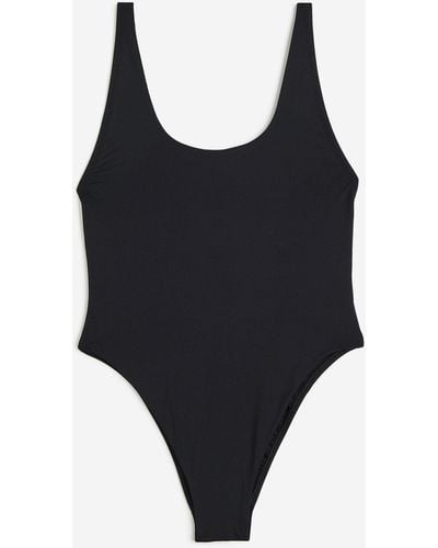 H&M Einfarbiger Badeanzug - Schwarz
