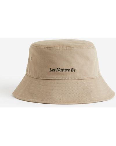 H&M Bucket Hat aus Baumwolle - Natur