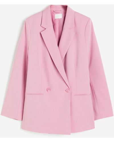 H&M Blazer à fermeture croisée - Rose