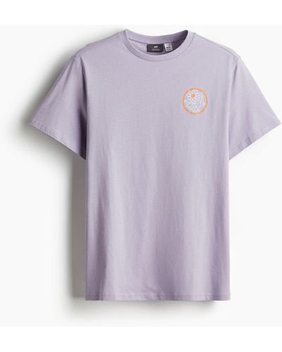 H&M T-shirt Regular Fit - Violet