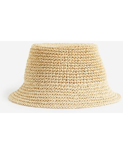 H&M Bucket Hat aus Stroh - Natur