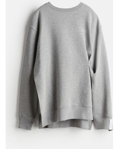 H&M Oversized Sweater Met Plooidetail - Grijs