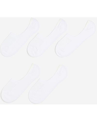 H&M Lot de 5 paires de chaussettes de sport DryMove - Blanc