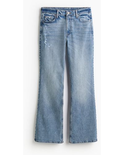 H&M Petite Fit Bootcut High Jeans - Bleu