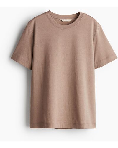 H&M T-shirt en soie mélangée - Marron