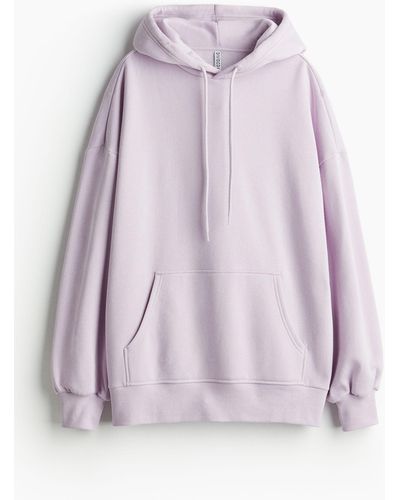 H&M Oversized Capuchonsweater - Paars