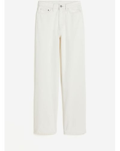 H&M Wide Ultra High Jeans - Weiß