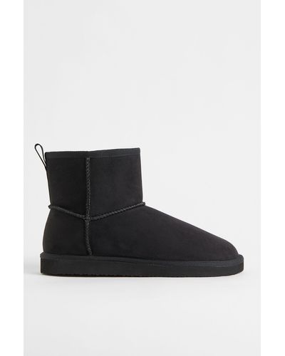 H&M Warmgevoerde Slip-on Boots - Zwart