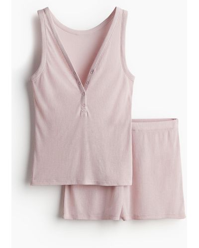 H&M Schlaftop und Shorts - Pink