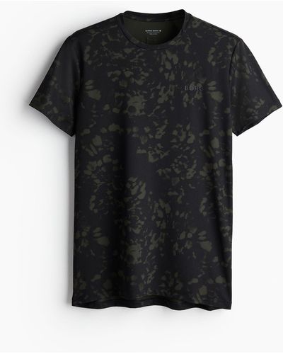 H&M Borg Allover Printed T-shirt - Schwarz