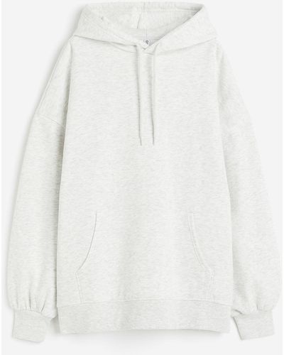 H&M Oversized Capuchonsweater - Wit