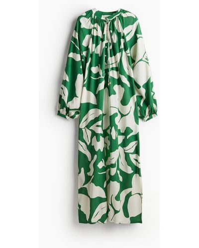 H&M Kleid mit Ballonärmeln - Grün