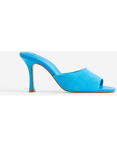 H&M Slip-in Sandaletten - Blauw