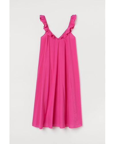 H&M Kleid mit Volants - Pink