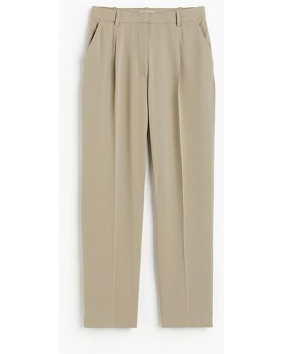 H&M Pantalon large avec plis marqués - Neutre