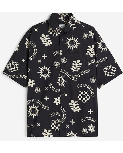 H&M Waterafstotend Overshirt - Zwart