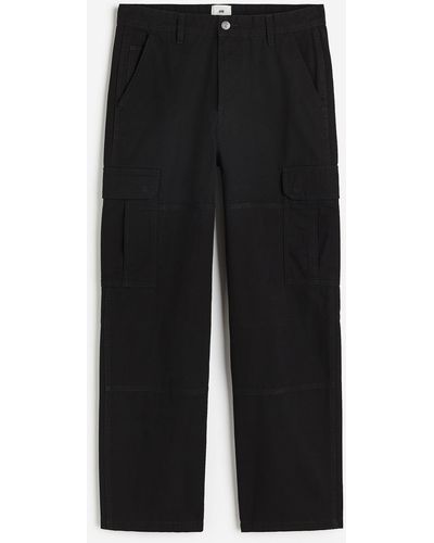 H&M Cargohose in Relaxed Fit - Schwarz