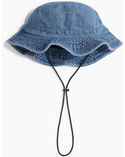 H&M Bucket Hat mit Kinnband - Blau