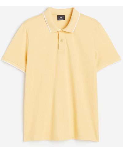 H&M Katoenen Poloshirt - Geel