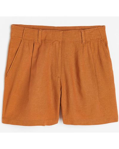 H&M Shorts aus Leinenmix - Braun