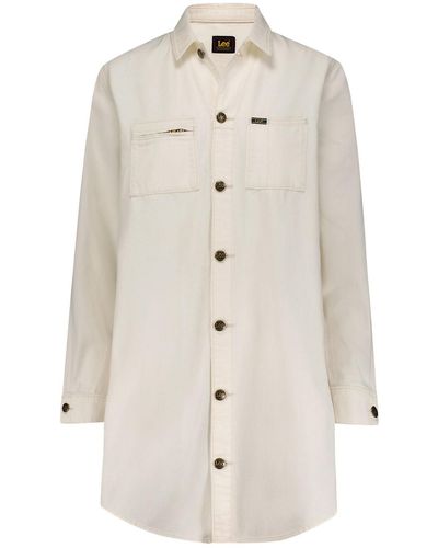 H&M Unionall Shirt Dress - Weiß