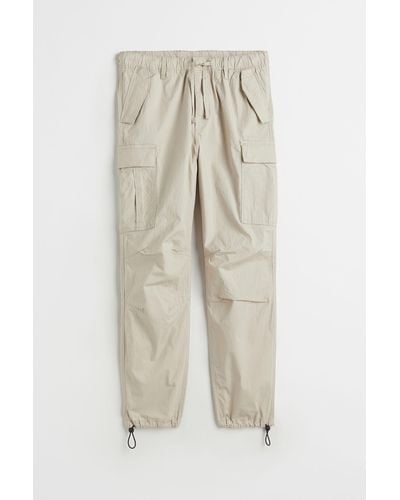 H&M Pantalon cargo Regular Fit Ripstop - Neutre