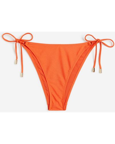 H&M Tie-Tanga Bikinihose - Orange