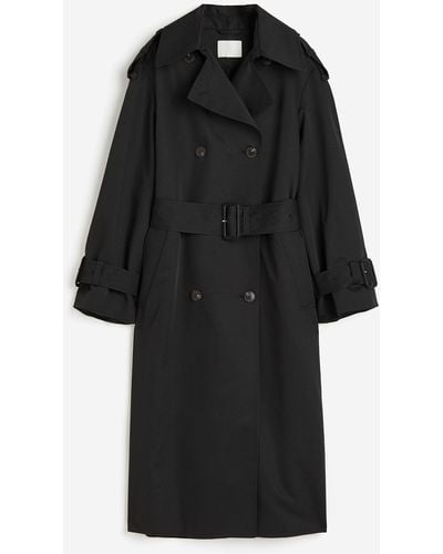 H&M Trench-coat à fermeture croisée - Noir