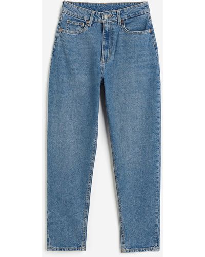 H&M Slim Mom High Ankle Jeans - Blauw