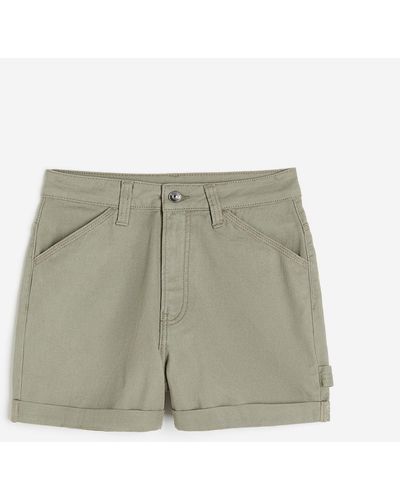 H&M Cargoshorts mit hohem Bund - Grün