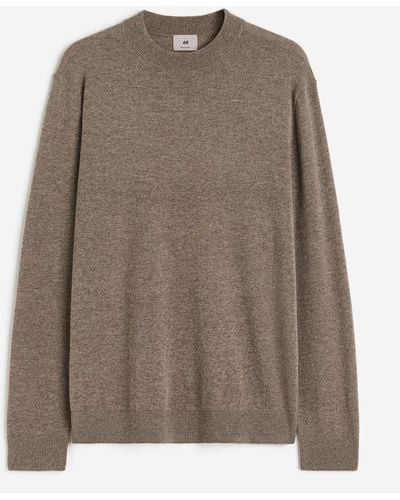 H&M Pull Regular Fit en laine mérinos mélangée - Marron
