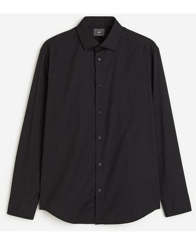 H&M Coolmax®-overhemd - Zwart