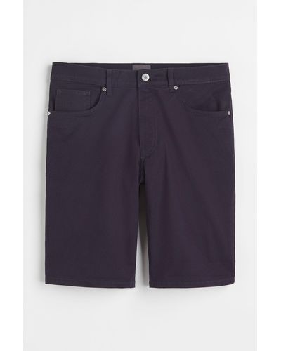 H&M Shorts aus Baumwolltwill Slim Fit - Blau