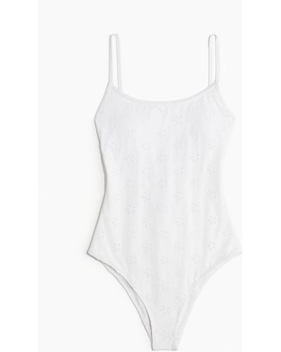 H&M Badpak Met Broderie Anglaise - Wit