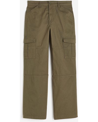 H&M Cargohose aus Twill - Grün