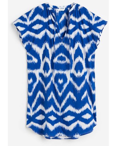 H&M Robe tunique en coton - Bleu