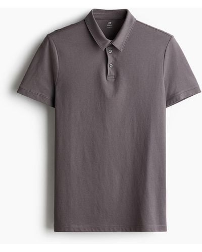 H&M COOLMAX® Poloshirt Slim Fit - Grau