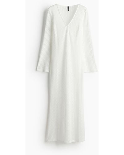 H&M Robe en maille façon crochet - Blanc
