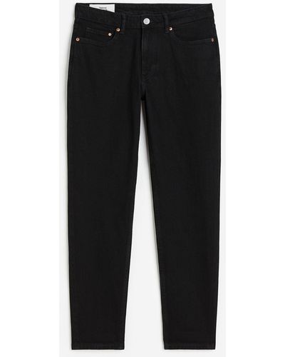 H&M Regular Tapered Jeans - Zwart