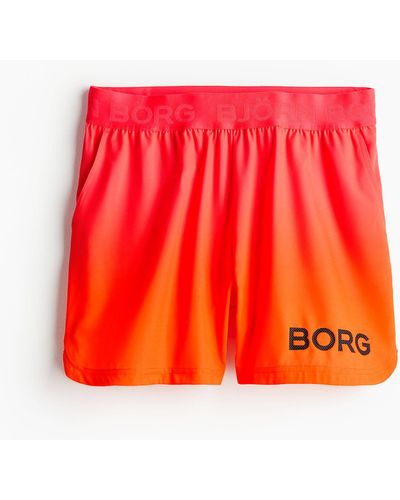 H&M Borg Short Shorts Print - Rot