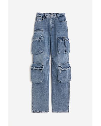 H&M Denim Cargo - Blau