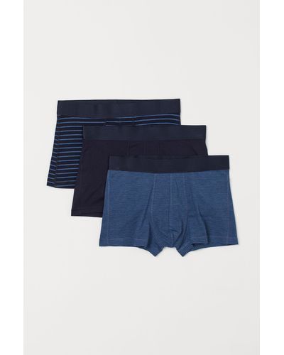 H&M 3er-Pack COOLMAX® Short Trunks - Blau