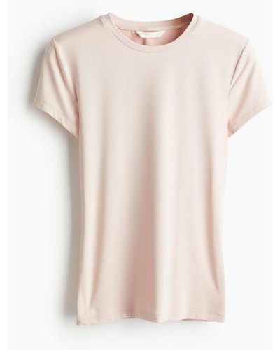H&M T-shirt ajusté en microfibre - Rose