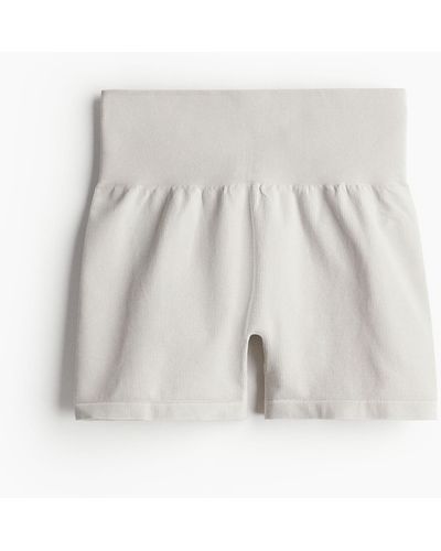 H&M Short de sport moulant en textile DryMove - Blanc