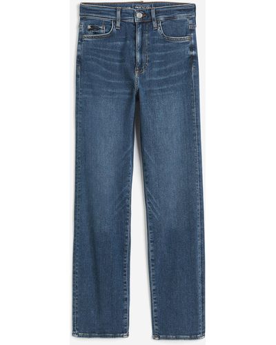 H&M True To You Slim High Jeans - Blau