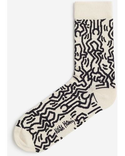 H&M Socken mit Motiv - Schwarz
