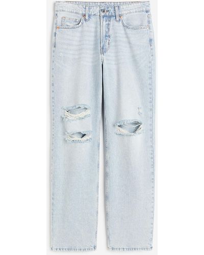 H&M 90's Baggy Low Jeans - Blauw