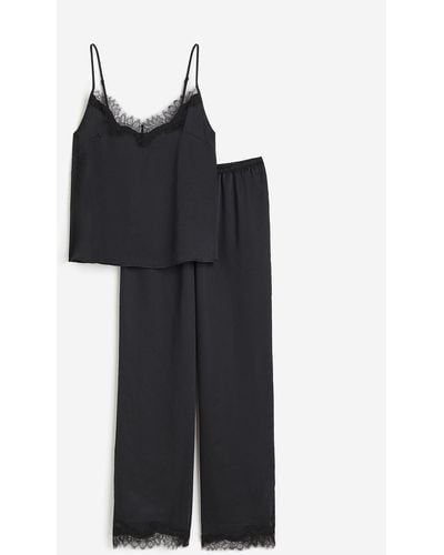 H&M Caraco et pantalon de pyjama - Noir