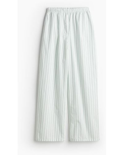 H&M Pantalon de pyjama en twill - Blanc