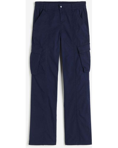 H&M Pantalon cargo en toile - Bleu